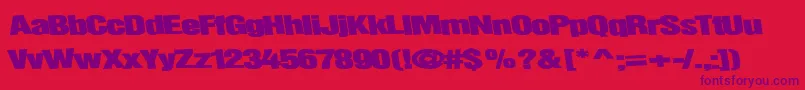 Childsplaytype64Bold Font – Purple Fonts on Red Background