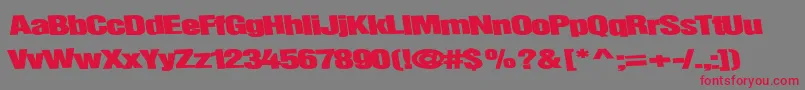 Childsplaytype64Bold Font – Red Fonts on Gray Background