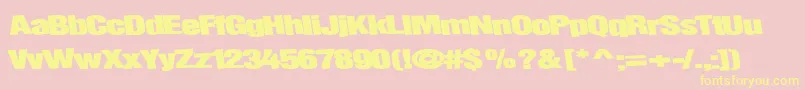 Childsplaytype64Bold Font – Yellow Fonts on Pink Background
