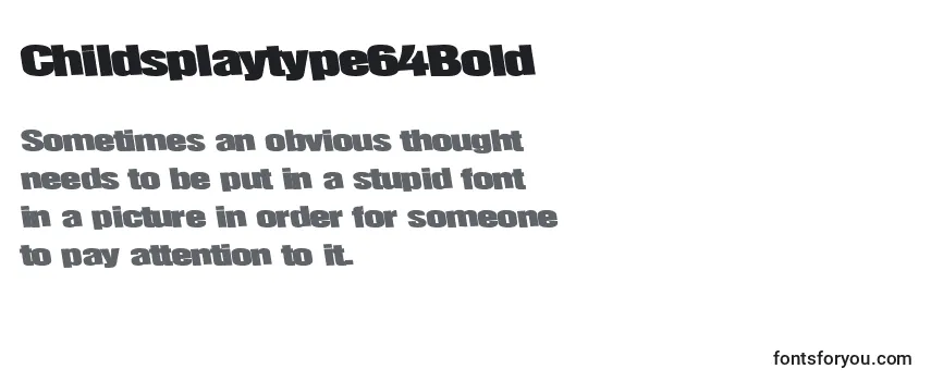 Childsplaytype64Bold Font