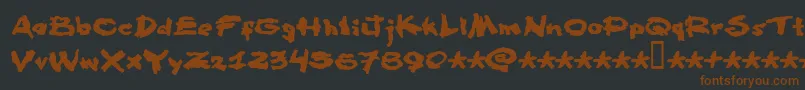 Шрифт Famousfromage – коричневые шрифты на чёрном фоне