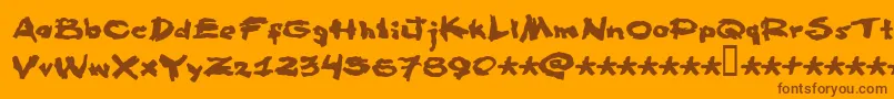 Famousfromage-fontti – ruskeat fontit oranssilla taustalla