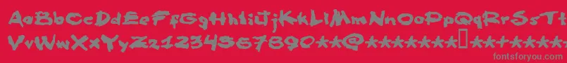 Famousfromage Font – Gray Fonts on Red Background