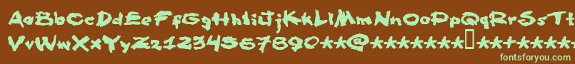 Famousfromage Font – Green Fonts on Brown Background