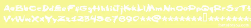 Famousfromage Font – White Fonts on Yellow Background