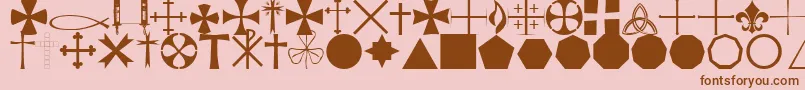 LittleRegular Font – Brown Fonts on Pink Background