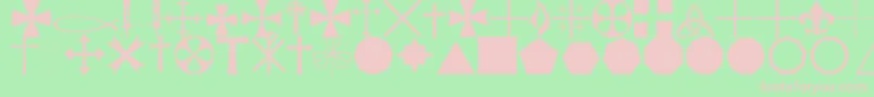 LittleRegular Font – Pink Fonts on Green Background