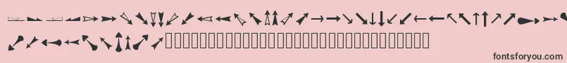 ArrowsAdf Font – Black Fonts on Pink Background
