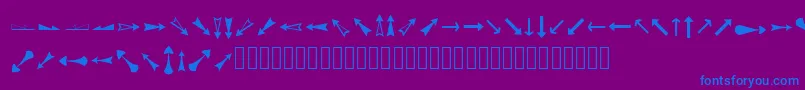 Шрифт ArrowsAdf – синие шрифты на фиолетовом фоне