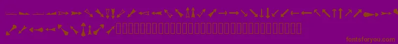 ArrowsAdf Font – Brown Fonts on Purple Background
