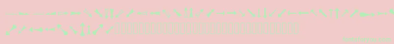 ArrowsAdf Font – Green Fonts on Pink Background