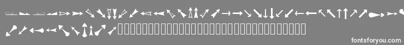 ArrowsAdf-fontti – valkoiset fontit harmaalla taustalla