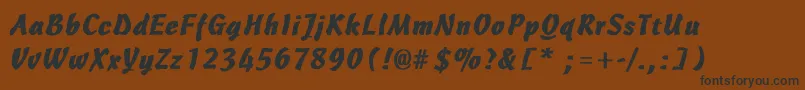 CascadeLightBold Font – Black Fonts on Brown Background