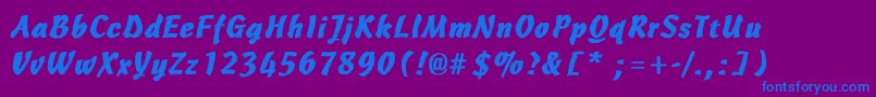 CascadeLightBold-Schriftart – Blaue Schriften auf violettem Hintergrund