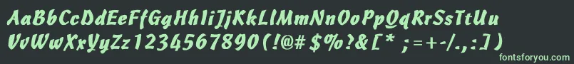 Шрифт CascadeLightBold – зелёные шрифты на чёрном фоне