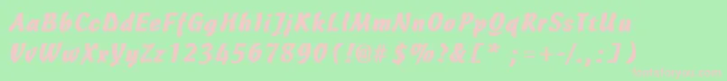 CascadeLightBold Font – Pink Fonts on Green Background