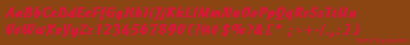 CascadeLightBold Font – Red Fonts on Brown Background