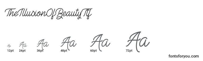 TheIllusionOfBeautyTtf Font Sizes