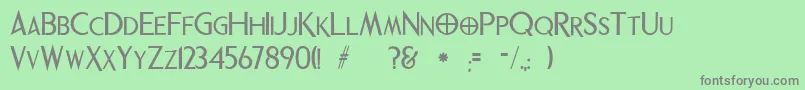Phrixus Font – Gray Fonts on Green Background