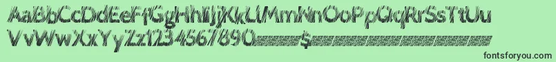 Czcionka Lovescratch – czarne czcionki na zielonym tle