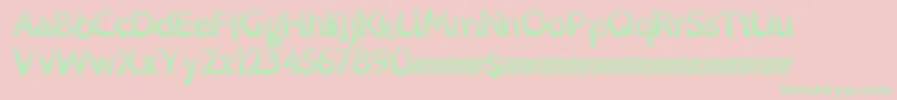 Lovescratch Font – Green Fonts on Pink Background