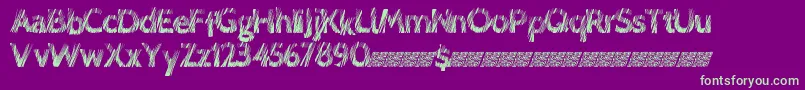 Шрифт Lovescratch – зелёные шрифты на фиолетовом фоне