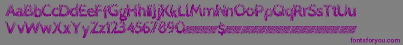 フォントLovescratch – 紫色のフォント、灰色の背景