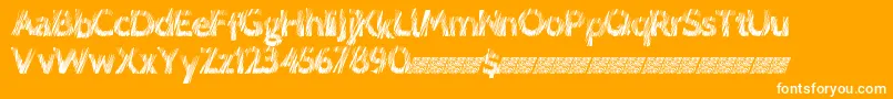 Lovescratch Font – White Fonts on Orange Background