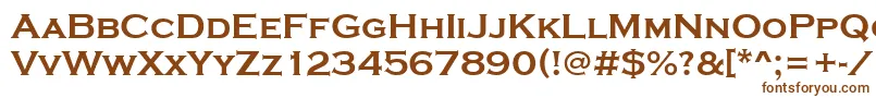 StCopperplateBold-fontti – ruskeat fontit valkoisella taustalla