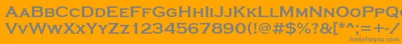 Weitere Informationen zur StCopperplateBold-Schriftart StCopperplateBold-Schriftart – Graue Schriften auf orangefarbenem Hintergrund