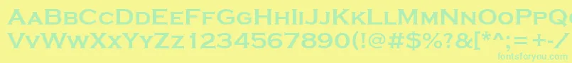 StCopperplateBold Font – Green Fonts on Yellow Background