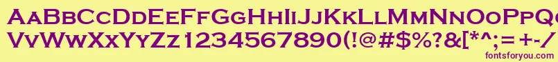 StCopperplateBold Font – Purple Fonts on Yellow Background