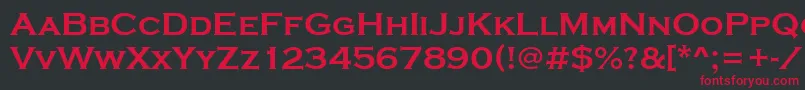 Шрифт StCopperplateBold – красные шрифты на чёрном фоне