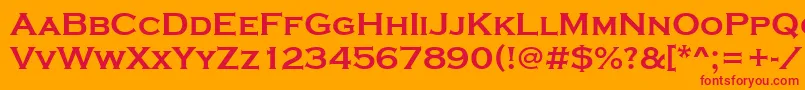 StCopperplateBold Font – Red Fonts on Orange Background