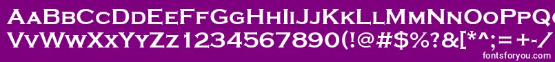 フォントStCopperplateBold – 紫の背景に白い文字