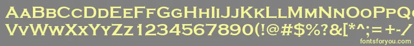 Шрифт StCopperplateBold – жёлтые шрифты на сером фоне
