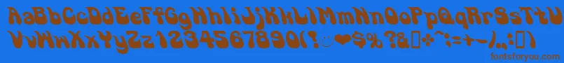 Gosoul ffy Font – Brown Fonts on Blue Background