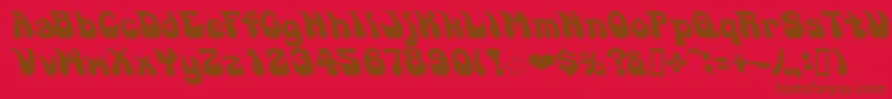 Gosoul ffy Font – Brown Fonts on Red Background
