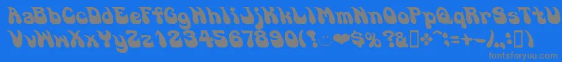 More about Gosoul ffy Font Gosoul ffy Font – Gray Fonts on Blue Background