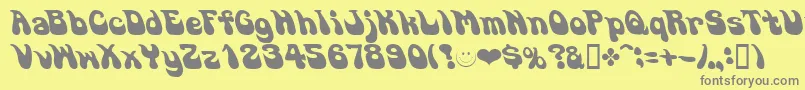 Fonte Gosoul ffy – fontes cinzas em um fundo amarelo