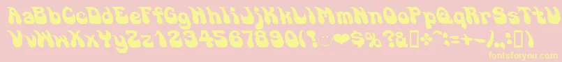 Gosoul ffy Font – Yellow Fonts on Pink Background