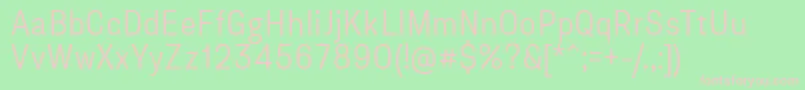 AsketNarrowLight Font – Pink Fonts on Green Background