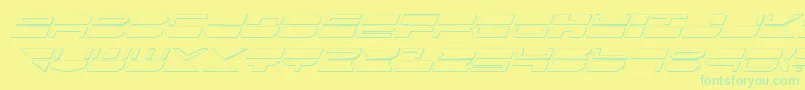 Qmarksi-Schriftart – Grüne Schriften auf gelbem Hintergrund