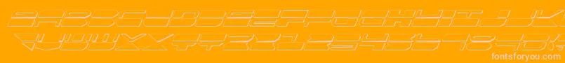 フォントQmarksi – オレンジの背景にピンクのフォント