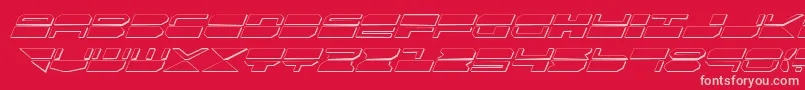 Qmarksi Font – Pink Fonts on Red Background
