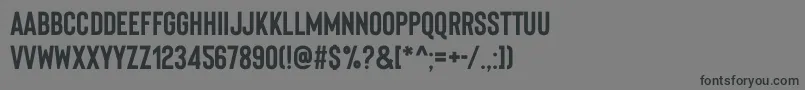 フォントBisonBoldpersonaluse – 黒い文字の灰色の背景