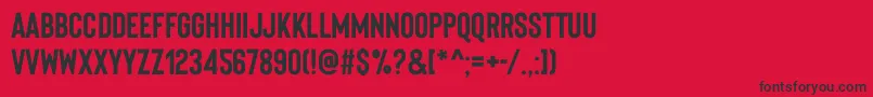 BisonBoldpersonaluse Font – Black Fonts on Red Background