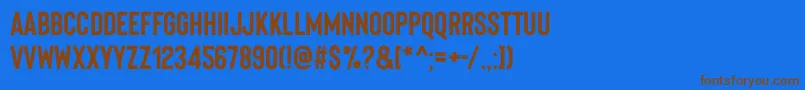 BisonBoldpersonaluse Font – Brown Fonts on Blue Background