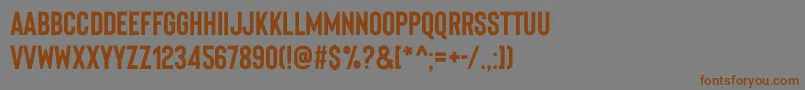 BisonBoldpersonaluse Font – Brown Fonts on Gray Background