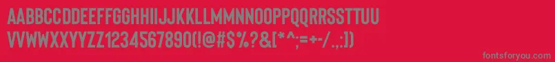 フォントBisonBoldpersonaluse – 赤い背景に灰色の文字